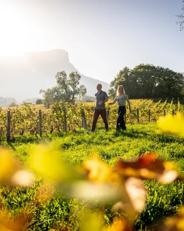 Couple des les vignobles de Savoie près de Chambéry (73)